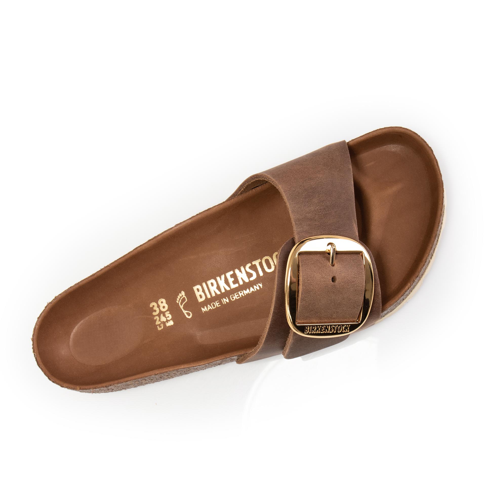birkenstock madrid big buckle cognac